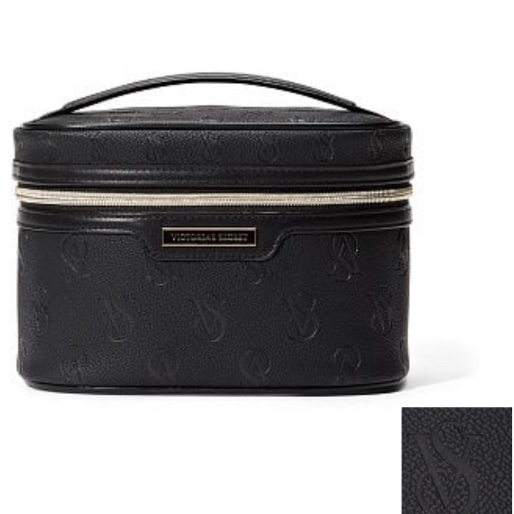 Embossed Monogram Victoria’s Secret Mini Train Cosmetics Case